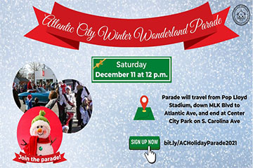 Atlantic City Winter Wonderland Parade Saturday December 11 at 12 PM