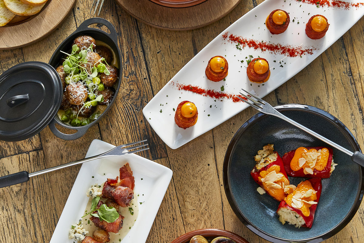 Various tapas dishes at Amada at Ocean Casino Hotel