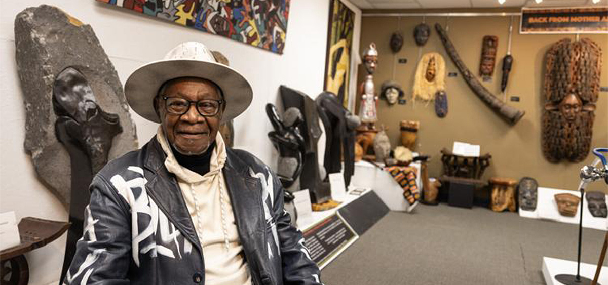 Ralph Hunter Sr. sits in the African American Heritage Museum branch in Atlantic City. Photo: Press of Atlantic City